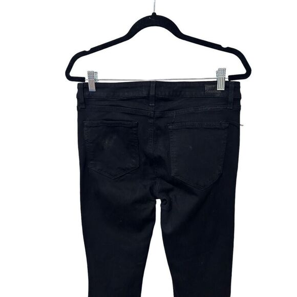Paige Verdugo Cropped Mid Rise Ankle Skinny Jeans Black Denim Dark Wash Size 30 - Picture 9 of 16